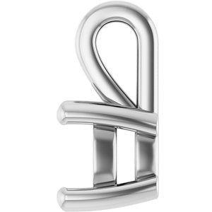 Platinum 5 mm Cushion Charm/Pendant Mounting – image 6