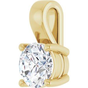 18K Yellow Gold 7 mm Round Charm/Pendant Mounting – image 3
