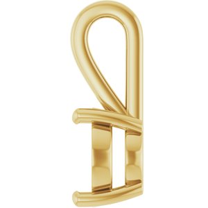 10K Yellow Gold 11x9 mm Oval Charm/Pendant Mounting – image 6