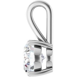 18K White Gold 11x9 mm Oval Charm/Pendant Mounting – image 5