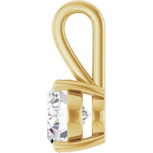 14K Yellow Gold 11x9 mm Oval Charm/Pendant Mounting – image 5