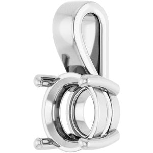 Continuum Sterling Silver 8.2 mm Round Charm/Pendant Mounting – image 4