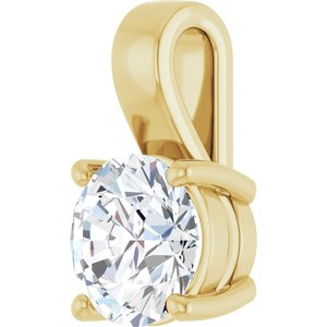 18K Yellow Gold 8.2 mm Round Charm/Pendant Mounting – image 3