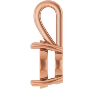 10K Rose Gold 11 mm Round Charm/Pendant Mounting – image 6