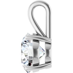 14K White Gold 11 mm Round Charm/Pendant Mounting – image 5