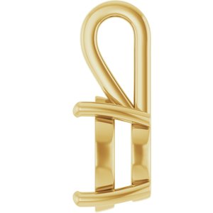 10K Yellow Gold 11 mm Round Charm/Pendant Mounting – image 6