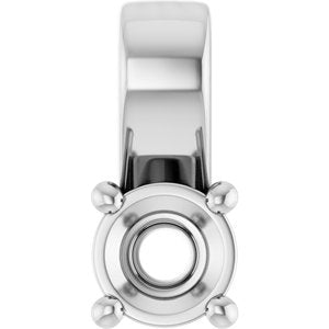 Sterling Silver 3.75 mm Round Charm/Pendant Mounting – image 2
