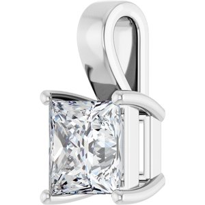 Sterling Silver 8 mm Square Charm/Pendant Mounting – image 3
