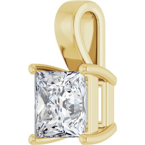 10K Yellow Gold 8 mm Square Charm/Pendant Mounting – image 3