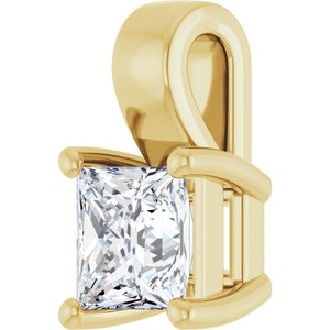 14K Yellow Gold 4.5 mm Square Charm/Pendant Mounting – image 3