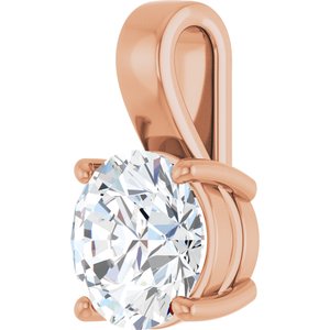 10K Rose Gold 10 mm Round Charm/Pendant Mounting – image 3