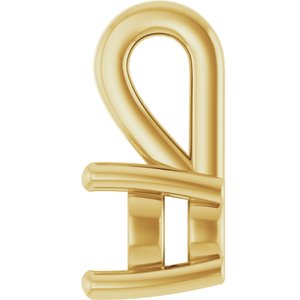 18K Yellow Gold 4.1 mm Round Charm/Pendant Mounting – image 6