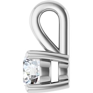 Platinum 4.1 mm Round Charm/Pendant Mounting – image 5