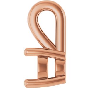 14K Rose Gold 4.1 mm Round Charm/Pendant Mounting – image 6