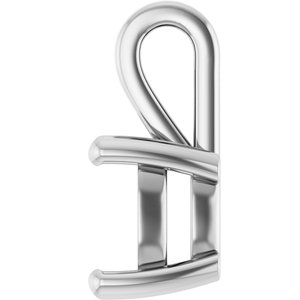 Platinum 8 mm Cushion Charm/Pendant Mounting – image 6