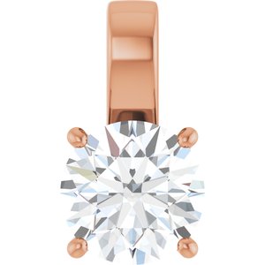 14K Rose Gold 10 mm Round Charm/Pendant Mounting