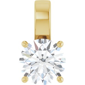 10K Yellow Gold 10 mm Round Charm/Pendant Mounting