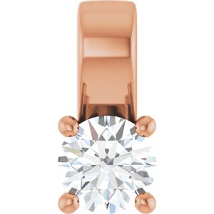 10K Rose Gold 4.1 mm Round Charm/Pendant Mounting