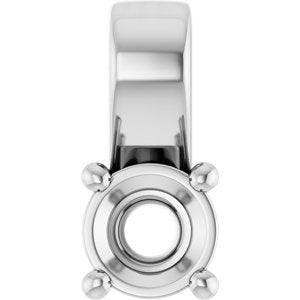 Platinum 4.1 mm Round Charm/Pendant Mounting – image 2