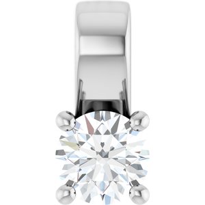 Continuum Sterling Silver 4.1 mm Round Charm/Pendant Mounting