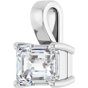 Continuum Sterling Silver 9x7 mm Emerald Charm/Pendant Mounting – image 3