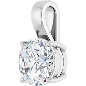 18K White Gold 12 mm Round Charm/Pendant Mounting – image 3