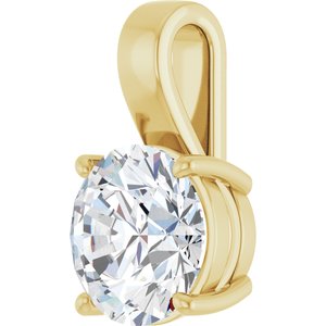 14K Yellow Gold 12 mm Round Charm/Pendant Mounting – image 3