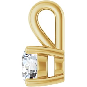 14K Yellow Gold 4.8 mm Round Charm/Pendant Mounting – image 5