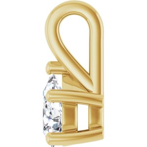 10K Yellow Gold 6x4 mm Pear Charm/Pendant Mounting – image 5
