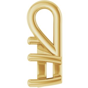 10K Yellow Gold 6x4 mm Pear Charm/Pendant Mounting – image 6