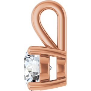 10K Rose Gold 5.8 mm Round Charm/Pendant Mounting – image 5