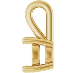 10K Yellow Gold 5.8 mm Round Charm/Pendant Mounting – image 6