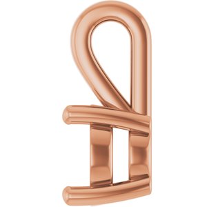 10K Rose Gold 5.8 mm Round Charm/Pendant Mounting – image 6