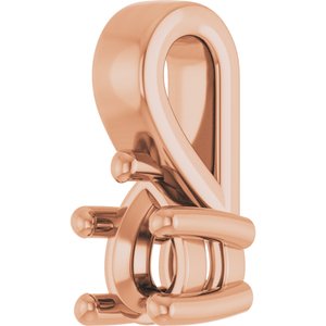 10K Rose Gold 4x3 mm Pear Charm/Pendant Mounting – image 4