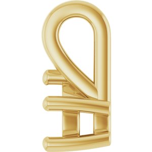 18K Yellow Gold 4x3 mm Pear Charm/Pendant Mounting – image 6