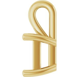 10K Yellow Gold 5.5 mm Square Charm/Pendant Mounting – image 6