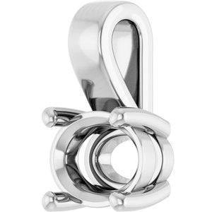 18K White Gold 8x6 mm Oval Charm/Pendant Mounting – image 4