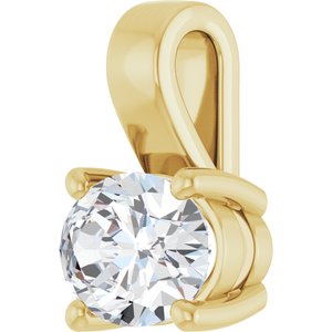 18K Yellow Gold 8x6 mm Oval Charm/Pendant Mounting – image 3