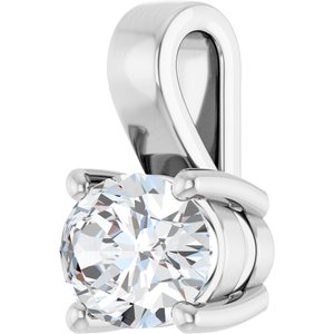 Platinum 8x6 mm Oval Charm/Pendant Mounting – image 3