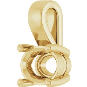 18K Yellow Gold 8x6 mm Oval Charm/Pendant Mounting – image 4