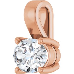 14K Rose Gold 8x6 mm Oval Charm/Pendant Mounting – image 3