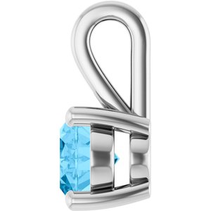 Sterling Silver Natural Swiss Blue Topaz Charm/Pendant – image 3
