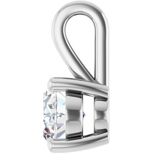 10K White Gold 8x6 mm Oval Charm/Pendant Mounting – image 5