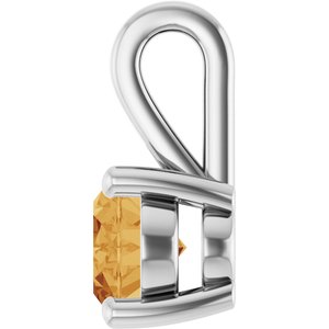 Sterling Silver Natural Citrine Charm/Pendant – image 3