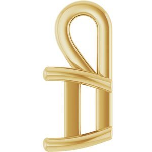 14K Yellow Gold 5 mm Square Charm/Pendant Mounting – image 6