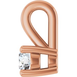 10K Rose Gold 3 mm Round Charm/Pendant Mounting – image 5