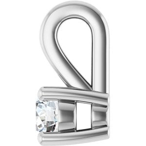 Platinum 3 mm Round Charm/Pendant Mounting – image 5
