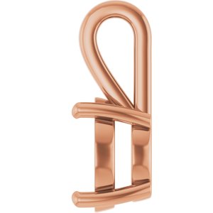 14K Rose Gold 10 mm Round Charm/Pendant Mounting – image 6