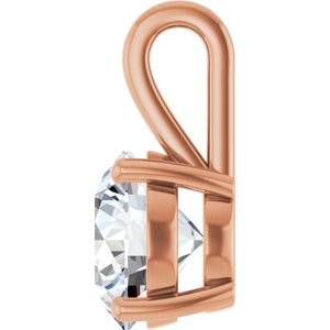 10K Rose Gold 10 mm Round Charm/Pendant Mounting – image 5