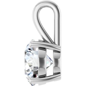 10K White Gold 10 mm Round Charm/Pendant Mounting – image 5